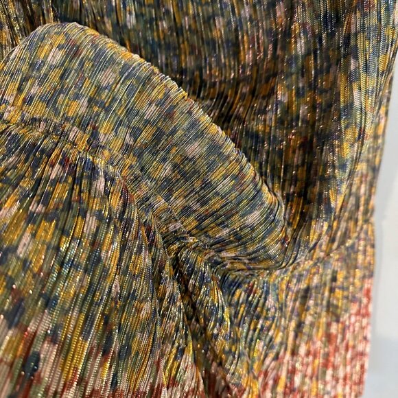 BA&SH Midi Skirt - Beautiful multicolored with golden thread. US size 6 - Picture 8 of 9